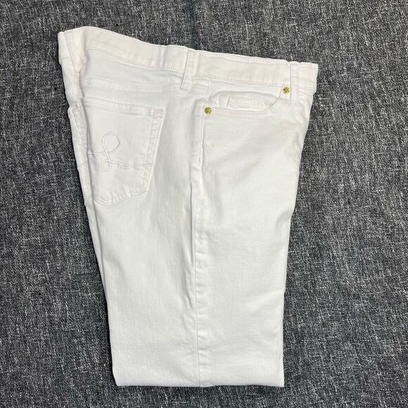 Lilly Pulitzer Denim - Lilly Pulitzer South Ocean High Rise Lemon Meringue Cropped Jeans Size 4
